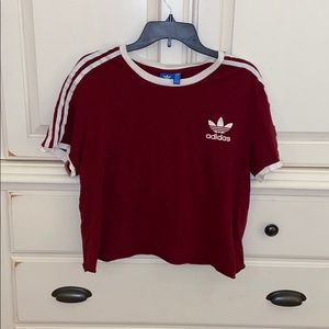 ADDIDAS BURGENDY TEE